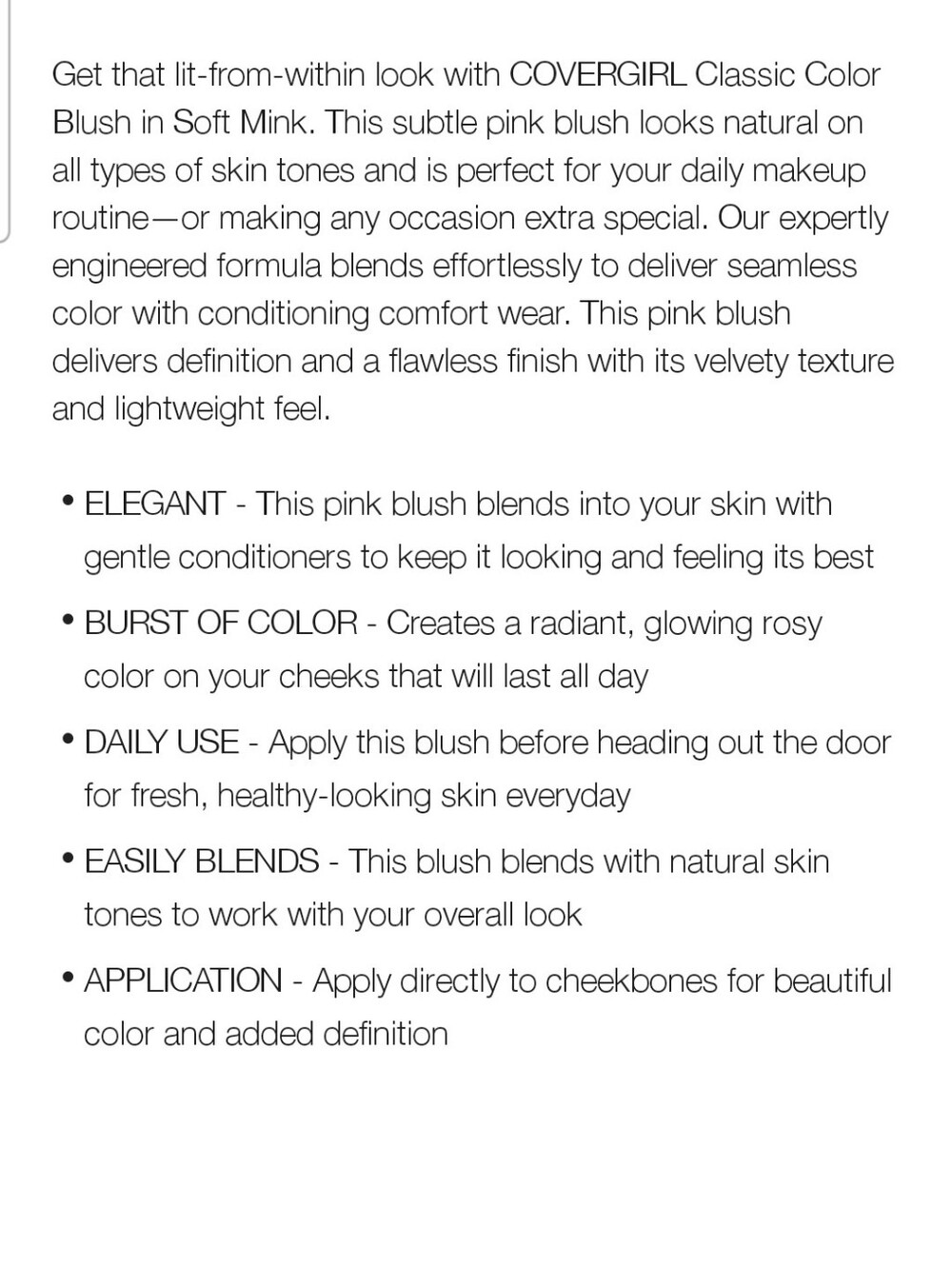 β4/$15 CoverGirl Classic Color Blush Soft Mink - Picture 8 of 9